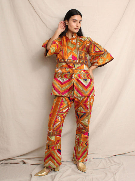 Circa 60s Hand Embroidered Suit