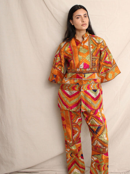 Circa 60s Hand Embroidered Suit