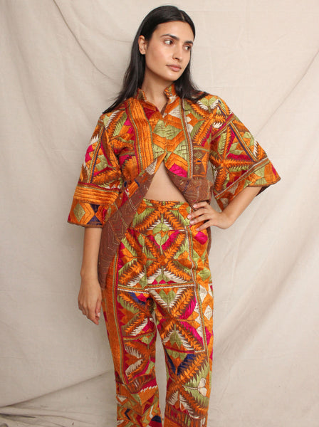 Circa 60s Hand Embroidered Suit