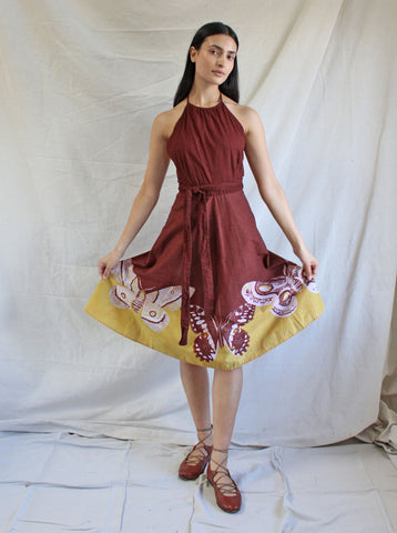 70s Moth Halter Dress
