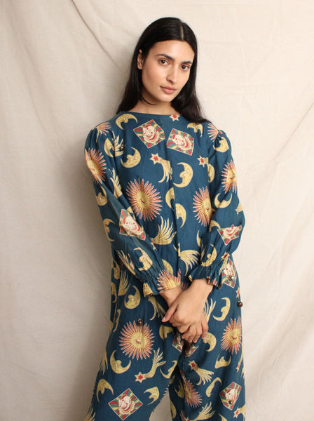 Antique Celestial Print Jumpsuit