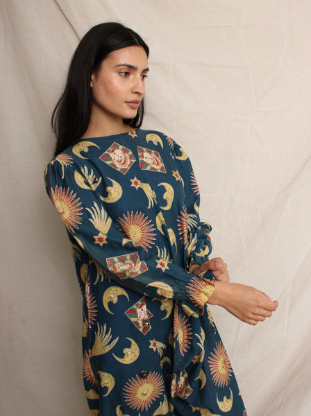 Antique Celestial Print Jumpsuit