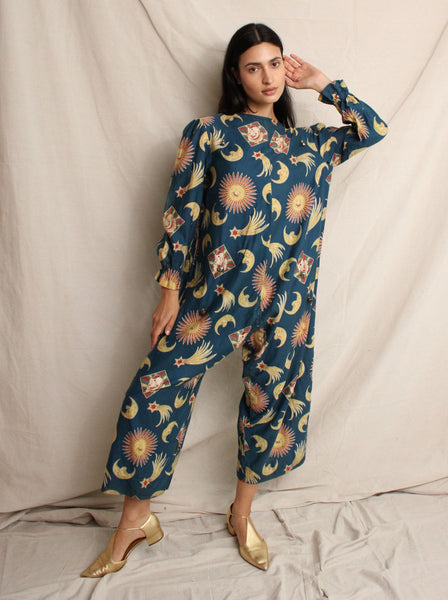 Antique Celestial Print Jumpsuit