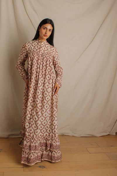 Antique Cotton Calico Wrapper Dress