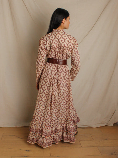 Antique Cotton Calico Wrapper Dress