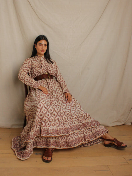 Antique Cotton Calico Wrapper Dress