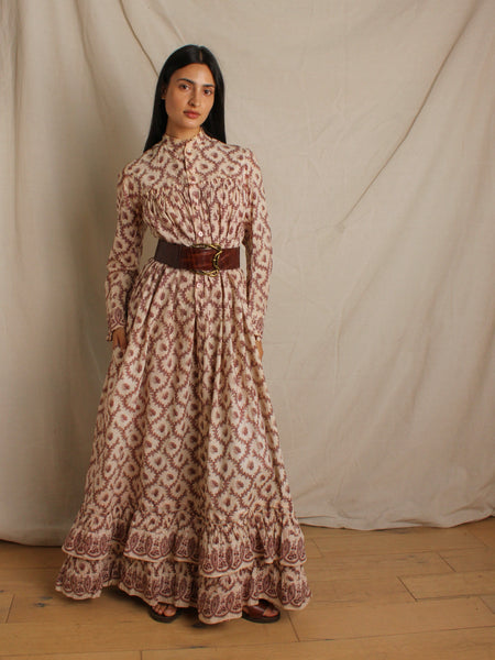 Antique Cotton Calico Wrapper Dress
