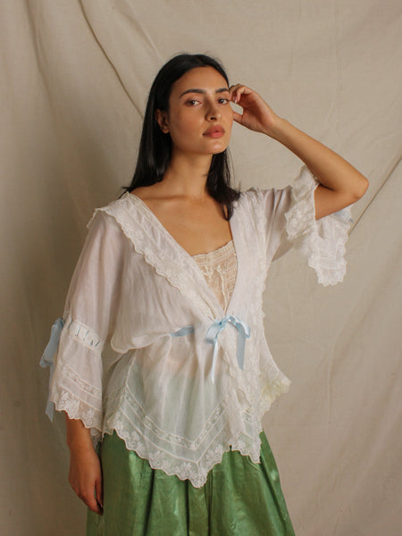 Antique Ribbon Trimmed Boudoir Jacket