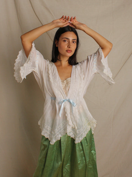 Antique Ribbon Trimmed Boudoir Jacket