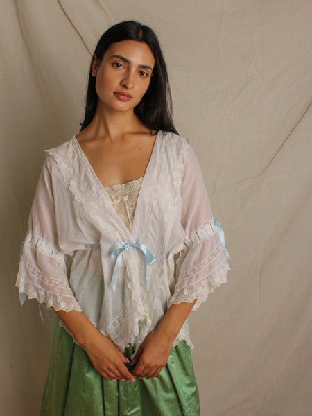 Antique Ribbon Trimmed Boudoir Jacket
