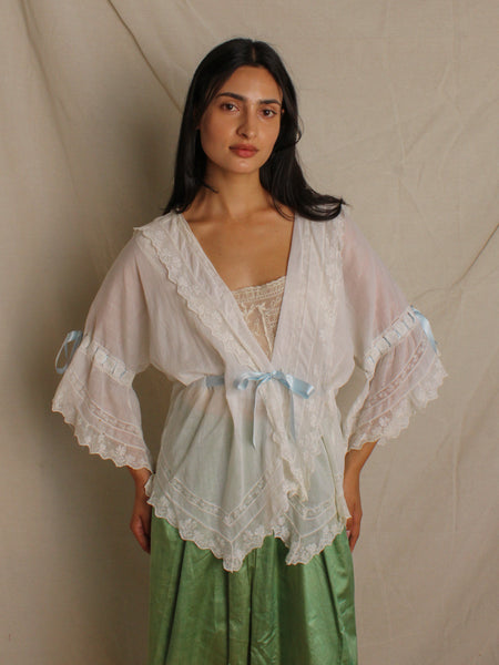 Antique Ribbon Trimmed Boudoir Jacket