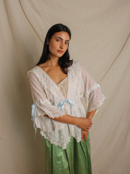 Antique Ribbon Trimmed Boudoir Jacket