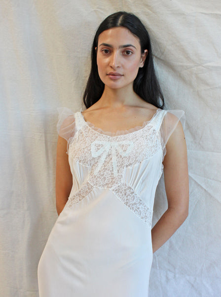 40s Bows & Lace Slip Dress