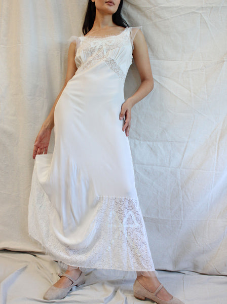 40s Bows & Lace Slip Dress