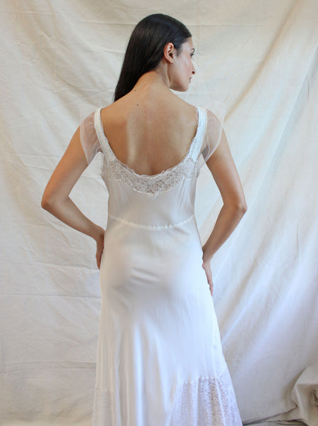 40s Bows & Lace Slip Dress