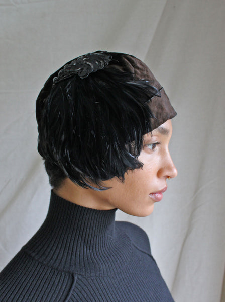 20s Silk Velvet Cloche