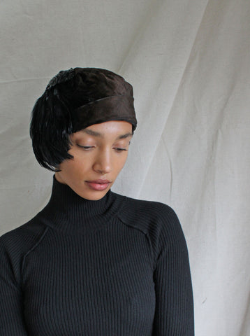 20s Silk Velvet Cloche