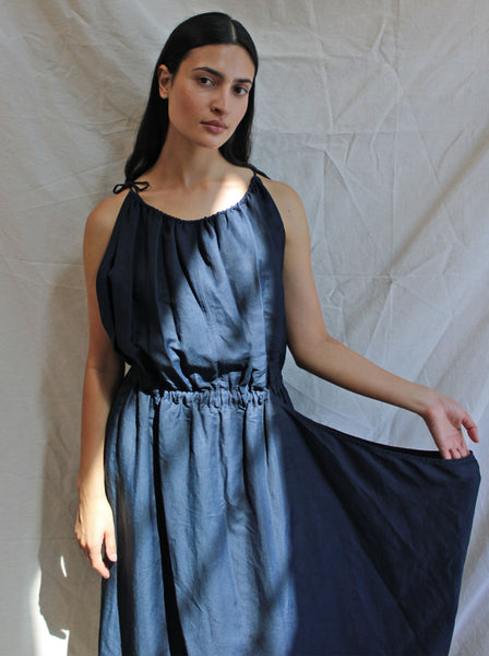 Céline Indigo Linen Sun Dress