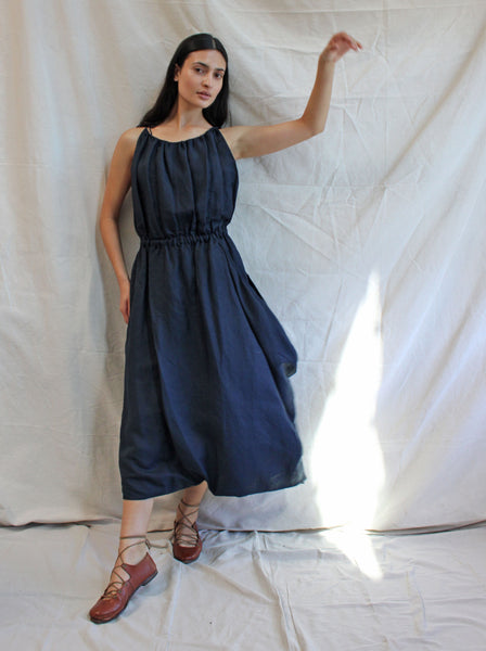 Céline Indigo Linen Sun Dress