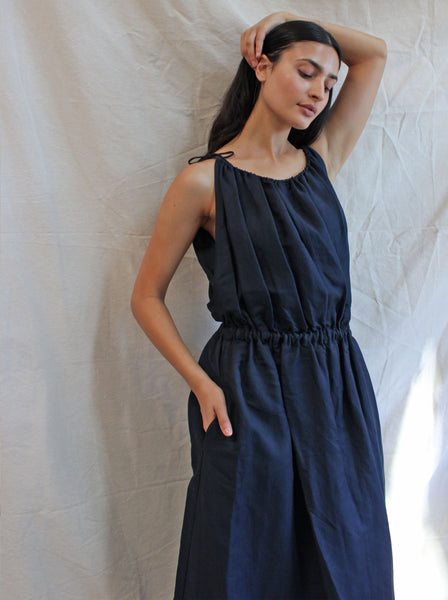 Céline Indigo Linen Sun Dress