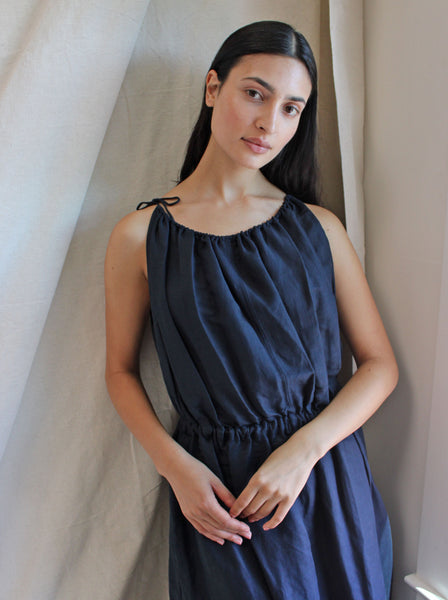 Céline Indigo Linen Sun Dress