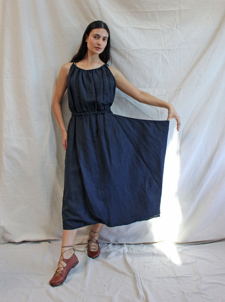 Céline Indigo Linen Sun Dress