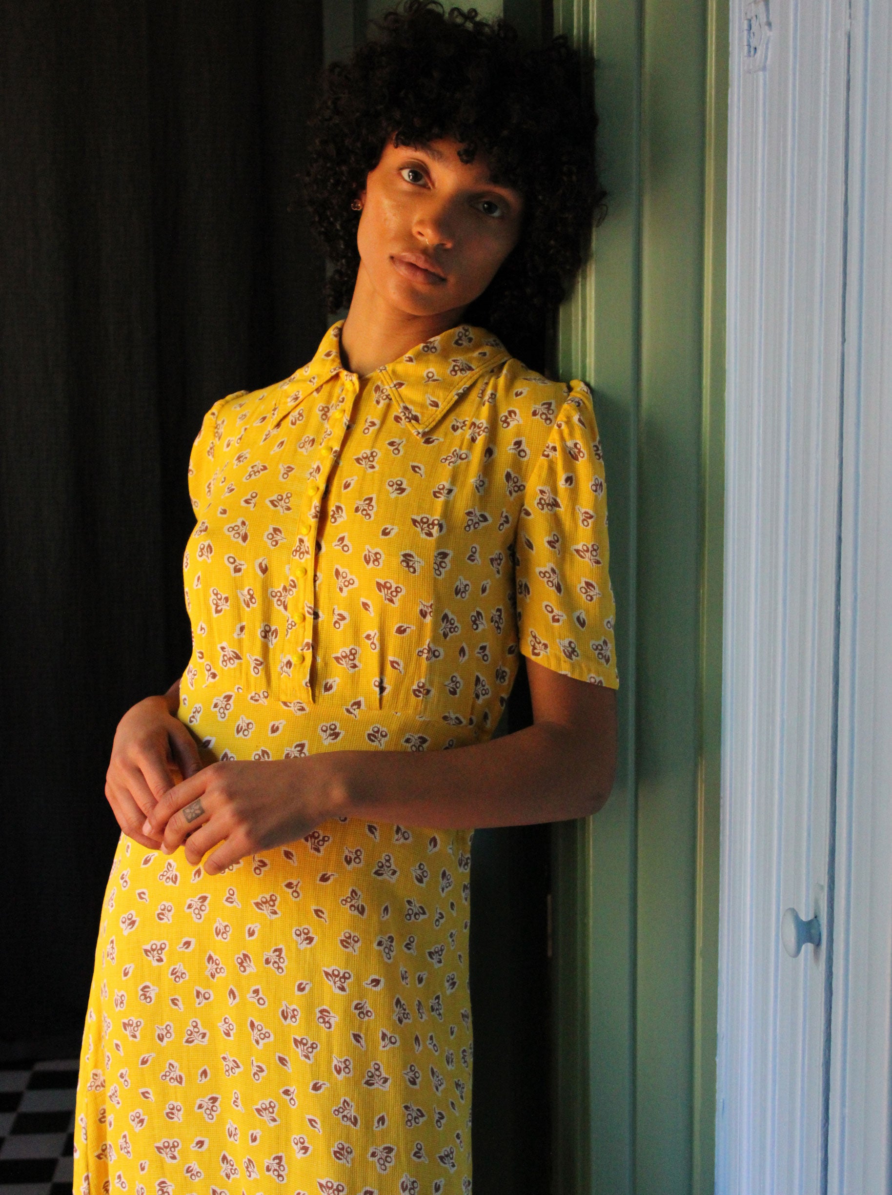 30s Cherry Print Dress – Here Studio