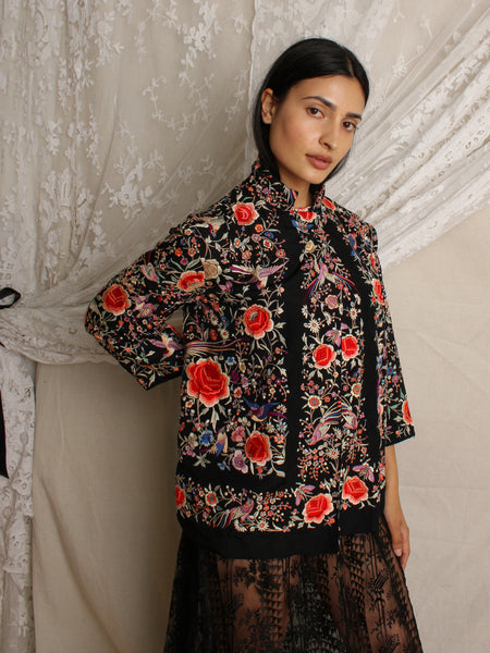 20s Chinese Silk Embroidered Jacket