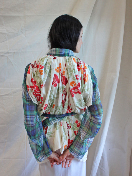 Comme des Garçons Floral & Plaid Jacket Top