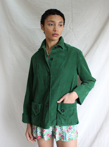 40s Green Corduroy Jacket