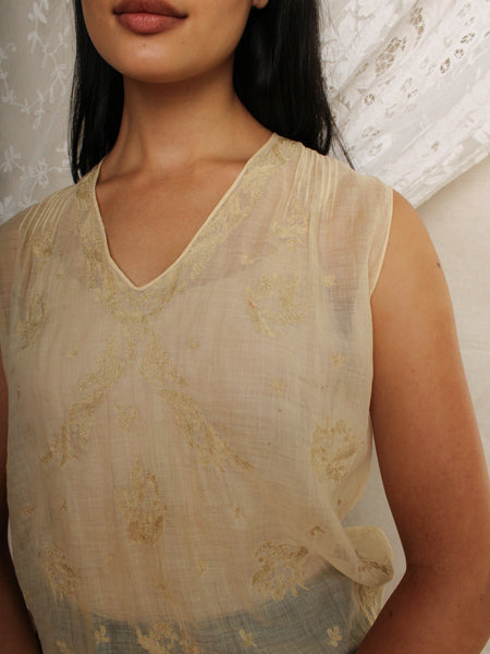 20s Embroidered Shell