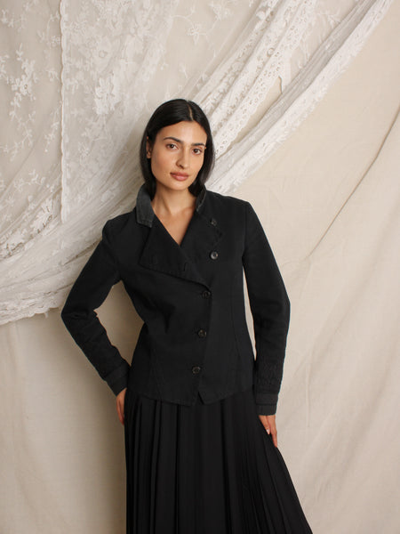 Dries van Noten Embroidered Black Jacket