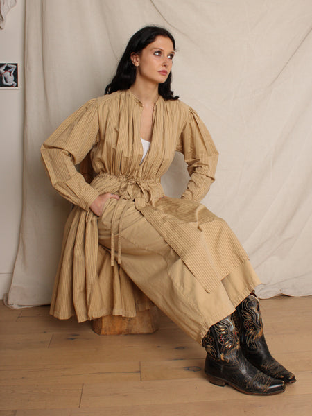 Dries van Noten Striped Cotton Coat