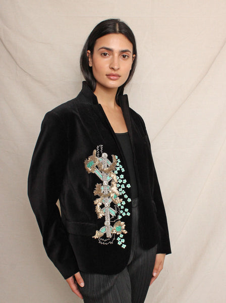 Dries van Noten Embellished Velvet Blazer
