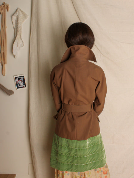 Dries van Noten Velvet Trimmed Trench