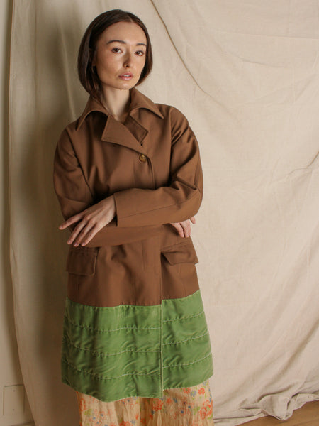 Dries van Noten Velvet Trimmed Trench