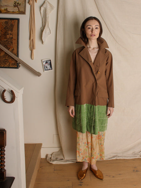 Dries van Noten Velvet Trimmed Trench