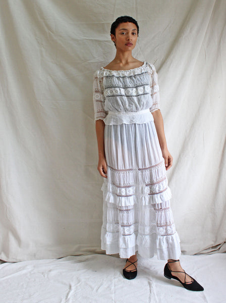 Victorian Cotton & Lace Ensemble