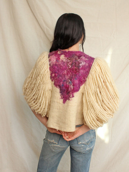 70s Felt Appliqué Sweater