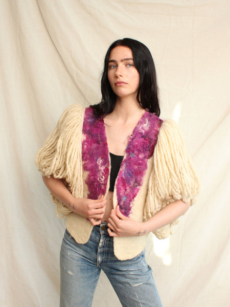 70s Felt Appliqué Sweater