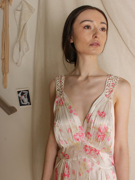 30s Floral Slip Dress
