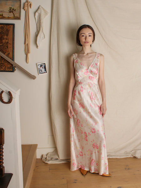 30s Floral Slip Dress
