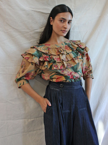 Kenzo Ruffled Floral Top