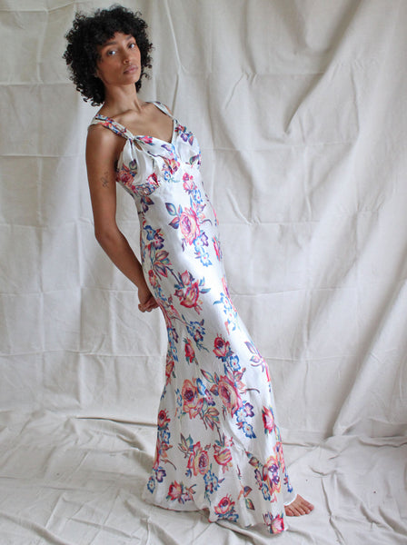 30s Floral Slip Dress