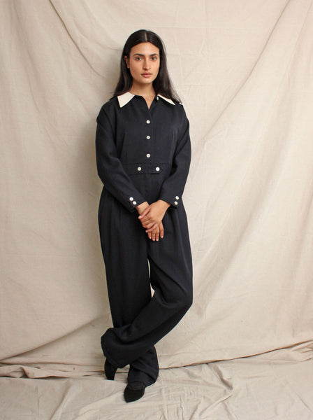 Geoffrey Beene Collared Jumpsuit