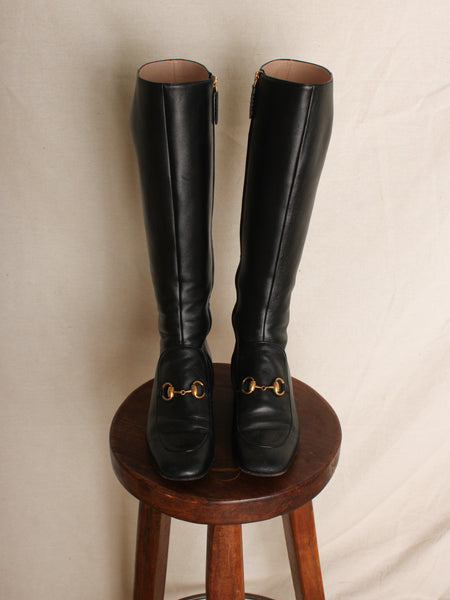 Gucci Crystal Heeled Boots