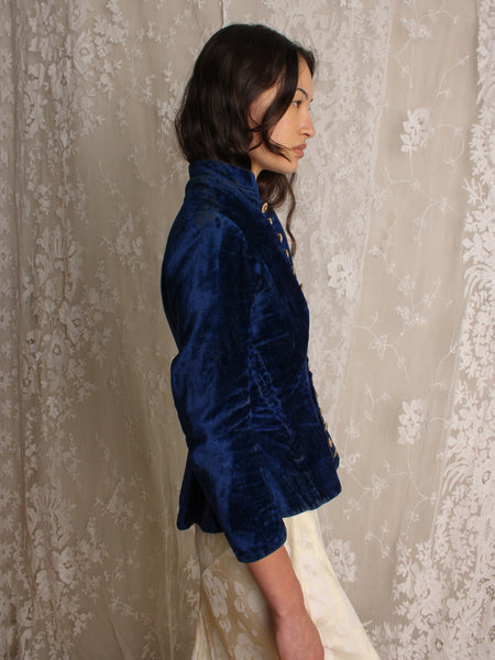 1800s Indigo Velvet Jacket