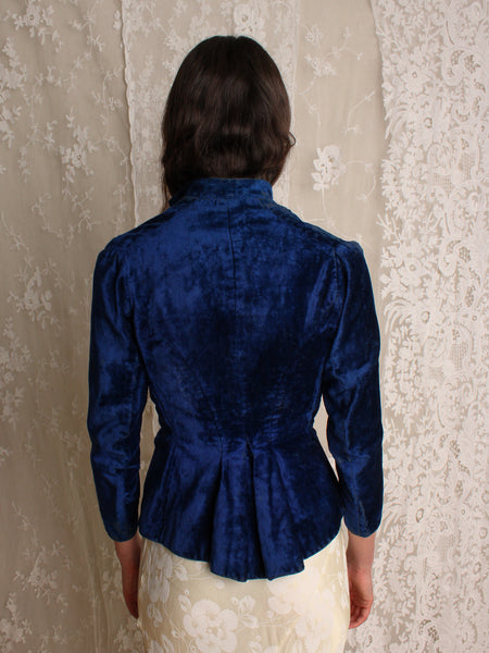 1800s Indigo Velvet Jacket