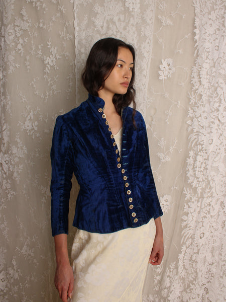 1800s Indigo Velvet Jacket