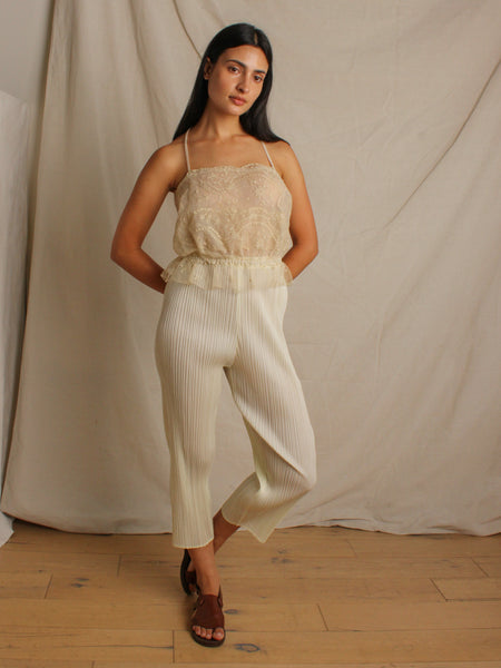 Pleats Please Ivory Pants